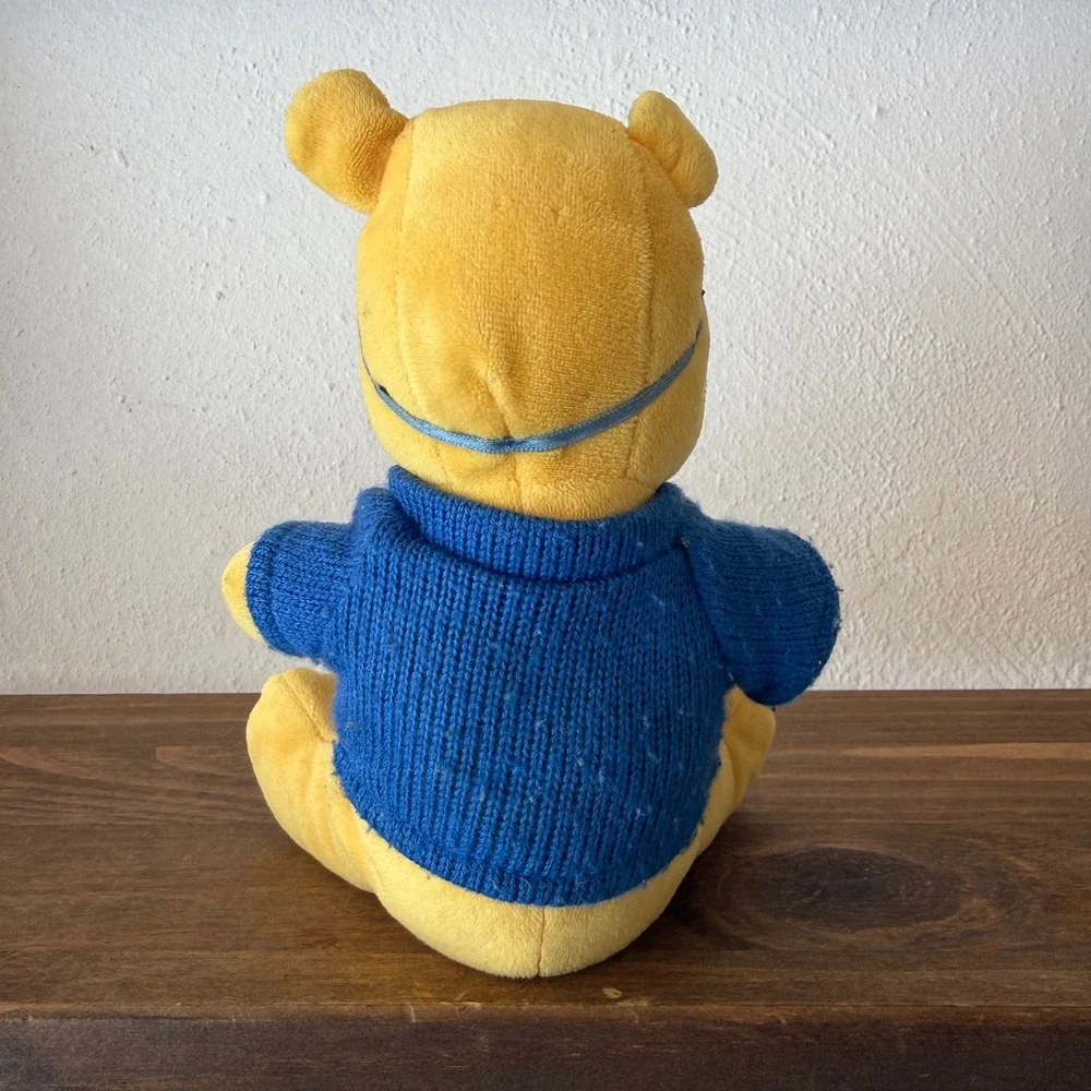 Disney Parks Winnie the Pooh Super Sleuth Plush Blue Sweater Detective Bear